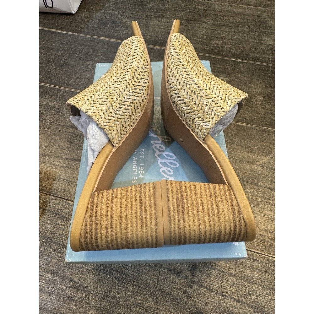 Seychelles Adapt Raffia Mules Sandal Natural Size 9 Beachy Coastal Neutral - Picture 6 of 11
